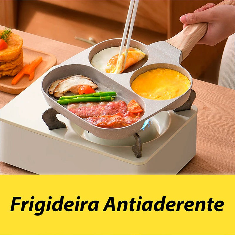 Frigideira Antiaderente 3 Divisórias