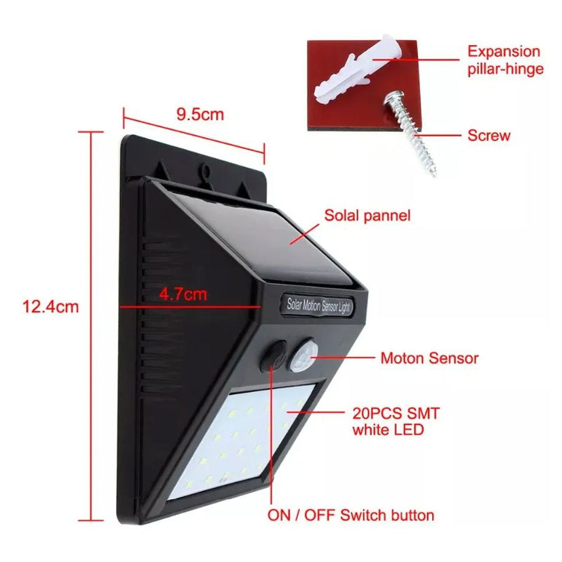 Luminária Solar Sensor De Movimento