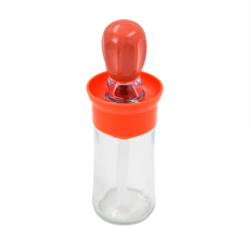 Dispenser De Óleo E Azeite Com Escova De Silicone Vidro 180ml