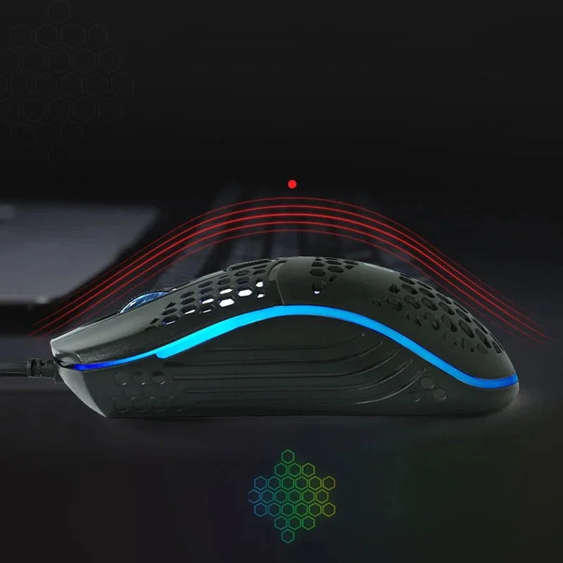 Mouse Óptico RGB Com Fio Usb