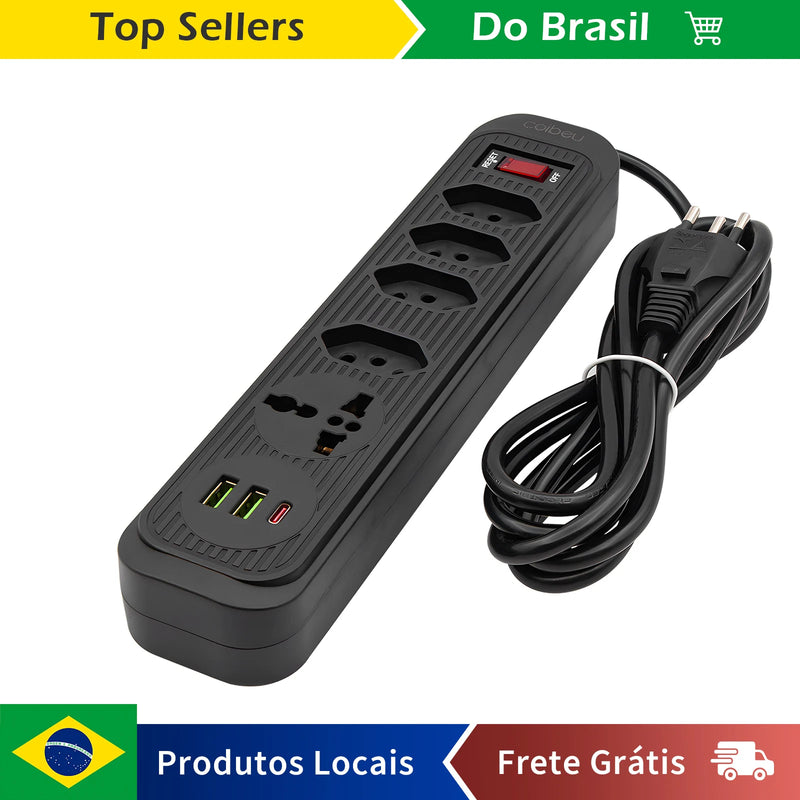 Filtro De Linha Com Entrada USB E Tipo C